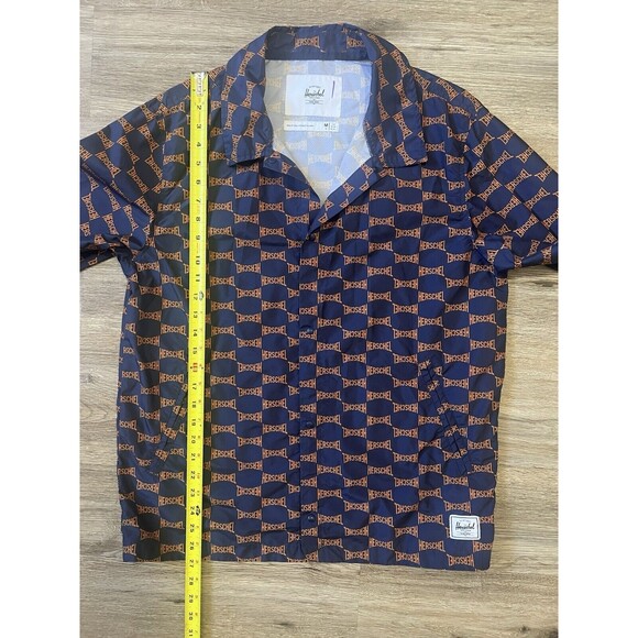 Herschel Supply Co. monogram all-over print Logo Windbreaker Jacket Size M - Picture 7 of 8
